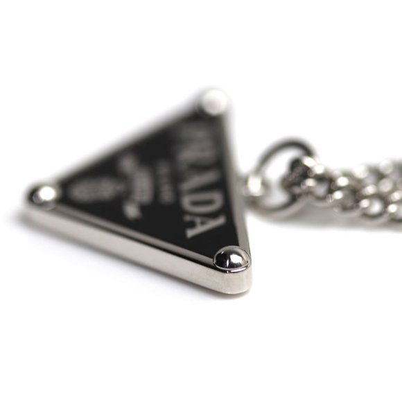 PRADA Prada Silver 925 Symbol Necklace 1JC799 13.6g 69.5cm Unisex - Picture 2 of 8